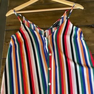 New Look rainbow striped top